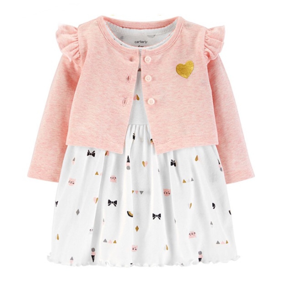 Carter’s Dress Romper & Cardigan 2PC Set
